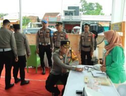 Kapolres Tulang Bawang Barat Monitoring Pos Pam dan Pos Yan Ops Lilin Krakatau 2024.