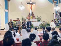 Kapolres Tulang Bawang Barat Bersama Forkopimda Monitoring Misa Natal di Sejumlah Gereja