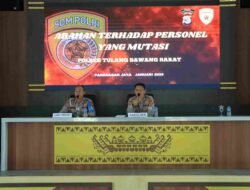 29 Personil Polres Tulang Bawang Barat Dimutasi, Kabag Sdm Berikan Arahan