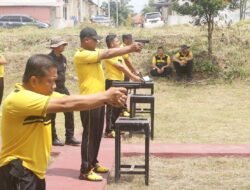 Polres Tulang Bawang Gelar Latihan Menembak, AKBP James Paparkan Tujuannya