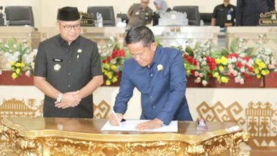 Gelar Rapat Paripurna DPRD Tulang Bawang,Dalam Rangka Penetapan Bupati dan Wakil Bupati