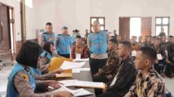 Kapolres Tulang Bawang Barat Tinjau langsung Seleksi Administrasi Awal Penerimaan Peserta Calon Anggota Polri