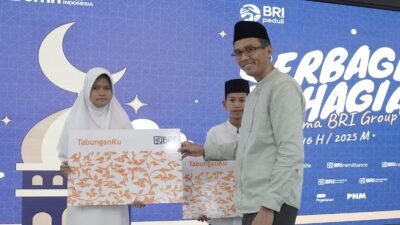 Dalam Momen bulan Ramadhan 1446 BRI Regional Office Bandar Lampung Santuni 200 Anak Yatim Piatu