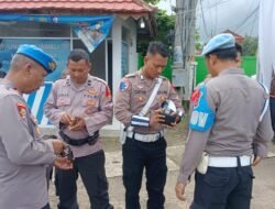 Hari Ketiga Operasi Ketupat Krakatau 2025, Kasi Propam Polres Tulang Bawang Barat sidak Gaktiblin Personil Pos Pam