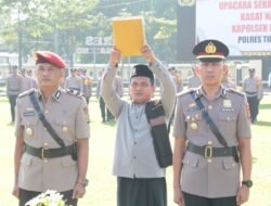 Polres Tulang Bawang Gelar Upacara Sertijab Satu Kasat dan Satu Kapolsek, Berikut Daftar Namanya