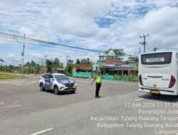 Jaga Ketertiban Lalu Lintas, Sat Lantas Polres Tulang Bawang Barat Lakukan Pam Rawan Siang