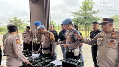 Cegah Penyalahgunaan Senpi, Wakapolres Tulang Bawang Barat Cek dan Riksa Langsung Senpi Dinas Inventaris