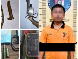 Sat Reskrim Polres Tulang Bawang Barat Amankan Warga Terusan Unyai Kedapatan Memiliki Senjata Api Rakitan