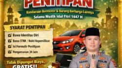 Mudik Aman Keluarga Bahagia, Kapolres Tulang Bawang Barat Imbau Warga yang Mudik Bisa Titip Kendaraan di Kantor Polisi