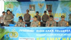 Pamatwil Polda Lampung Bersama Kapolres Tulang Bawang Barat Cek Pos Pengamanan Ops Ketupat Krakatau 2026