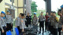 Polres Tulang Bawang Barat Laksanakan Pemeriksaan Berkala Senpi Dinas Milik Personel Polres dan Polsek