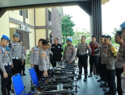 Polres Tulang Bawang Barat Laksanakan Pemeriksaan Berkala Senpi Dinas Milik Personel Polres dan Polsek