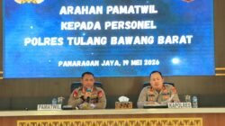 Polres Tulang Bawang Barat menerima Kunjungan dan Arahan dari Pamatwil Polda Lampung