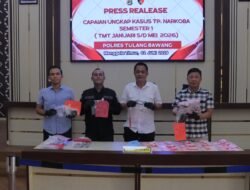 Tekan Peredaran Narkoba, Polres Tulang Bawang berhasil mengungkap kasus TP.Narkoba dan Sita Barang Bukti Narkotika Selama Semester I 2026