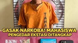 17 Butir Ekstasi Gagal Edar! Polres Tulang Bawang Amankan Mahasiswa di Parkiran Hotel