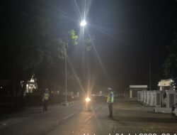 Jaga Kondusifitas Malam Hari, Sat Lantas Polres Tulang Bawang Barat Laksanakan Patroli Blue Light Ciptakan Rasa Aman