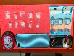 Gasak Peredaran Narkoba, Petani 46 Tahun Di Ciduk 10 Paket Barang Bukti Di Amankan