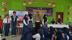 Police Goes to School: Satlantas Polres Tulang Bawang Gebrak SMPN 1 Penawartama, 189 Pelajar Diedukasi Jadi Pelopor Keselamatan Berlalu Lintas