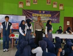 Police Goes to School: Satlantas Polres Tulang Bawang Gebrak SMPN 1 Penawartama, 189 Pelajar Diedukasi Jadi Pelopor Keselamatan Berlalu Lintas