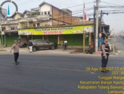 Jam Rawan Pagi, Polisi Turun Langsung Ke Jalan! Polsek Banjar Agung Bikin Arus Lalu Lintas Unit 2 Aman Dan Lancar
