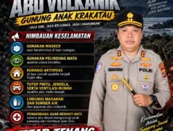 Kapolres Tulang Bawang Barat Imbau Warga Waspada dan Pakai Masker, Abu Anak Krakatau Mulai Menyebar