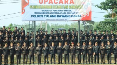 Polres Tulang Bawang Barat Gelar Upacara Peringatan Hari Kesaktian Pancasila Tahun 2026, Pancasila Pemersatu Bangsa, Menuju Indonesia Berdaulat, Adil dan Makmur