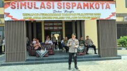 Polres Tulang Bawang Barat Gelar Sistem Pengamanan Kota (Sispamkota) menjelang Pemilihan Kepala Tiyuh (Pilkatiyuh) Serentak 2026