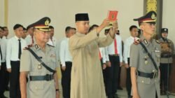 Kapolres Tulang Bawang Barat Pimpin Upacara Serah Terima Jabatan Kapolsek Tulang Bawang Tengah Polres Tulang Bawang Barat